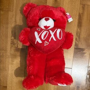 Red XOXO Heart Plush Teddy 2026